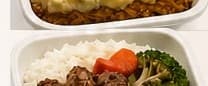 Arroz, carne e vegetais